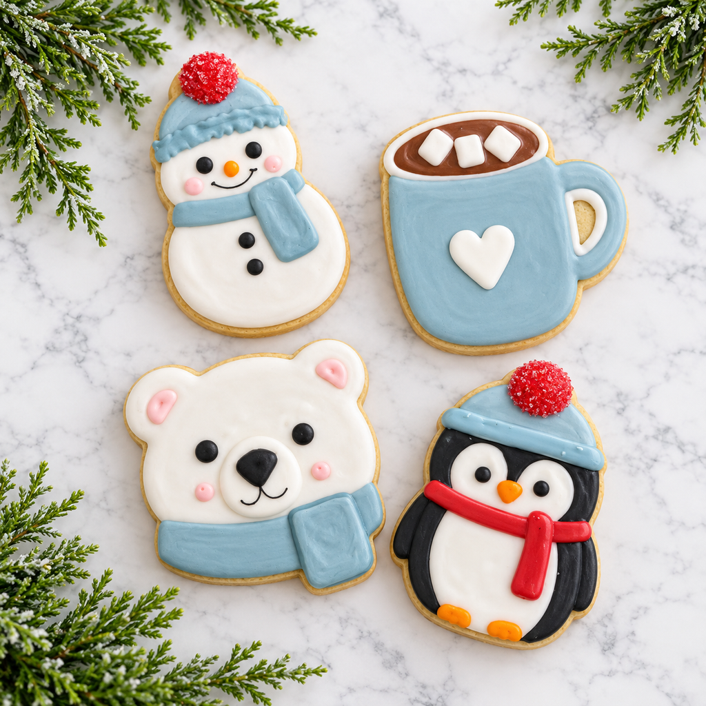 Dye-Free Winter Wonderland Cookies