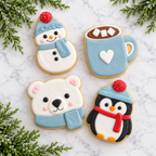 Dye-Free Winter Wonderland Cookies