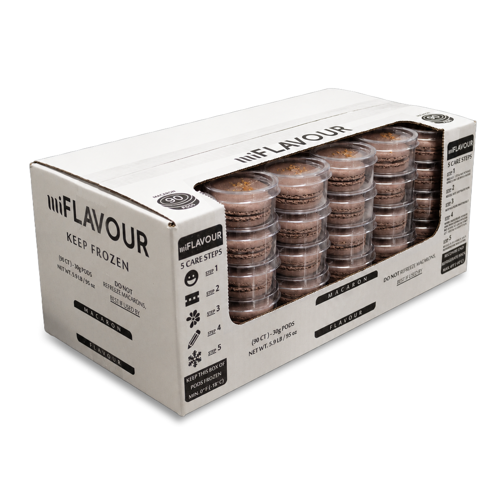 Chocolate Hazelnut Macarons - Grab Box (90ct)