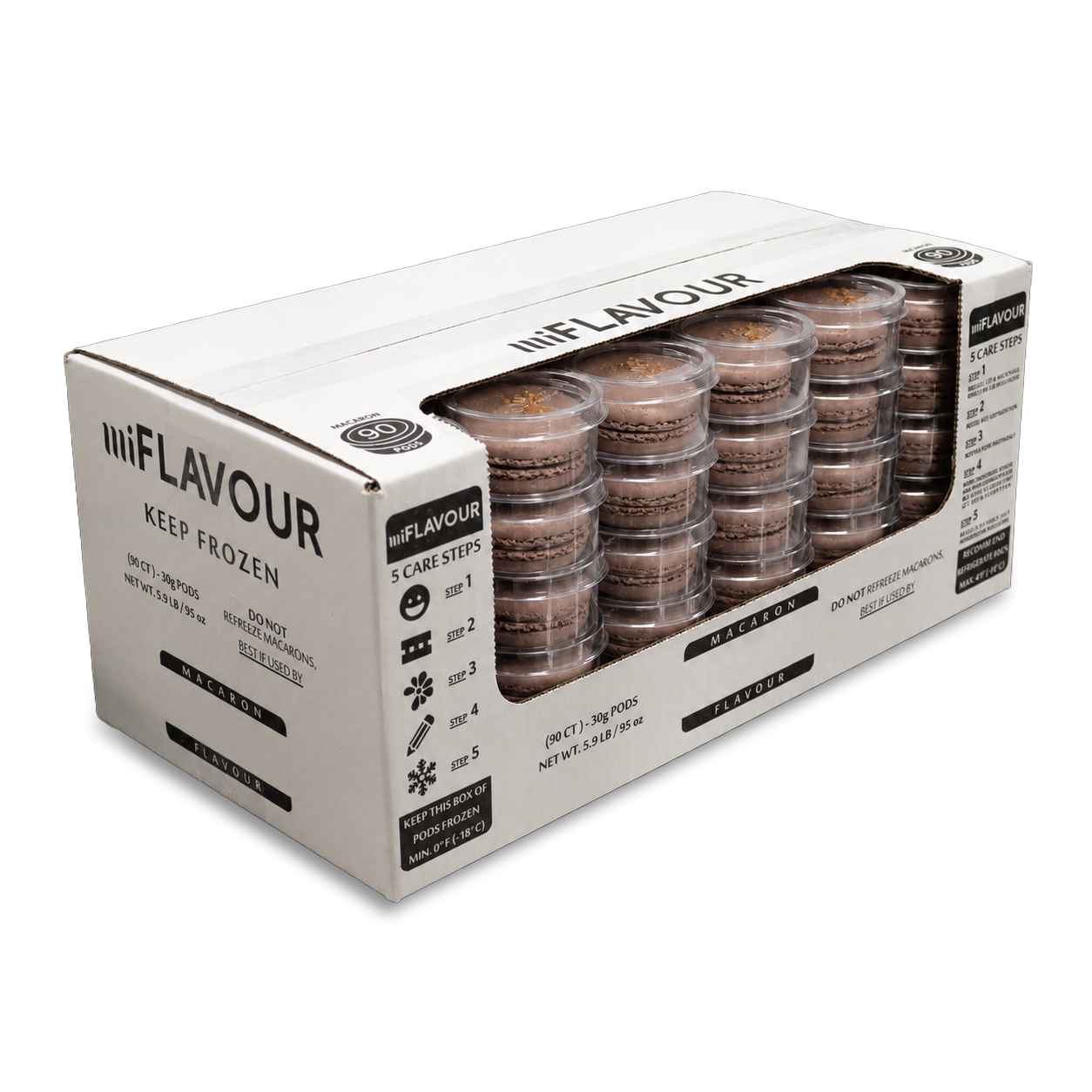 Chocolate Hazelnut Macarons - Grab Box (90ct)