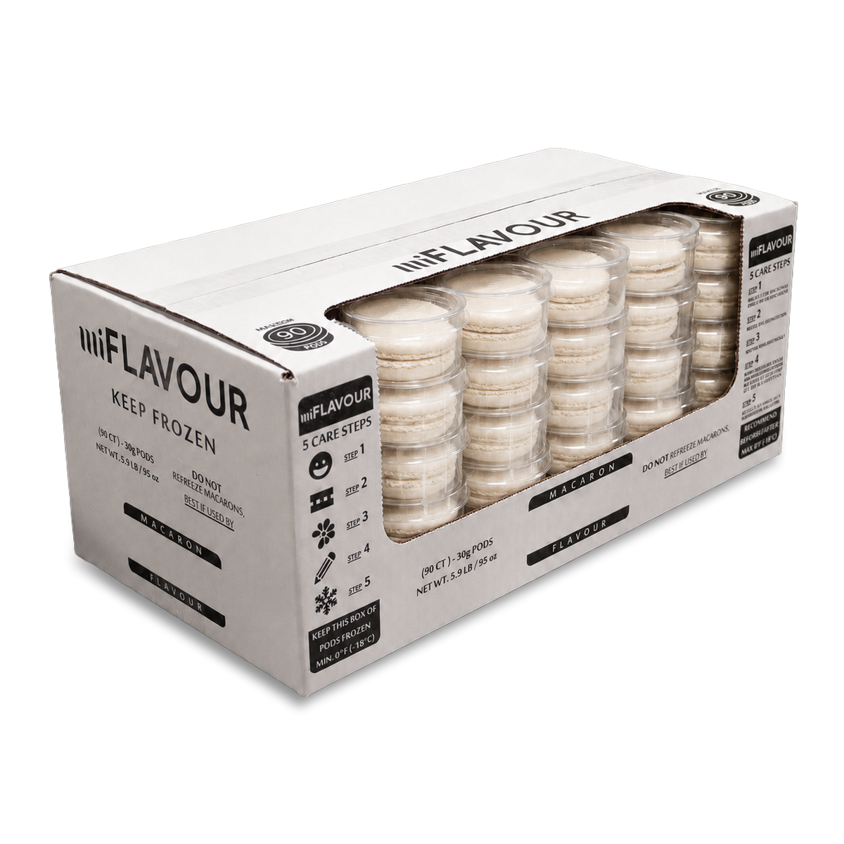 Vanilla Macarons - Half & Half Grab Box (45ct)