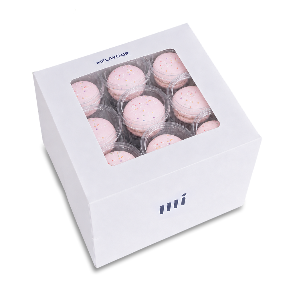 Raspberry Cotton Candy Macarons - Case (54ct)