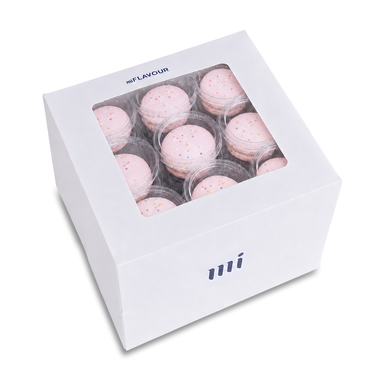 Raspberry Cotton Candy Macarons - Case (54ct)