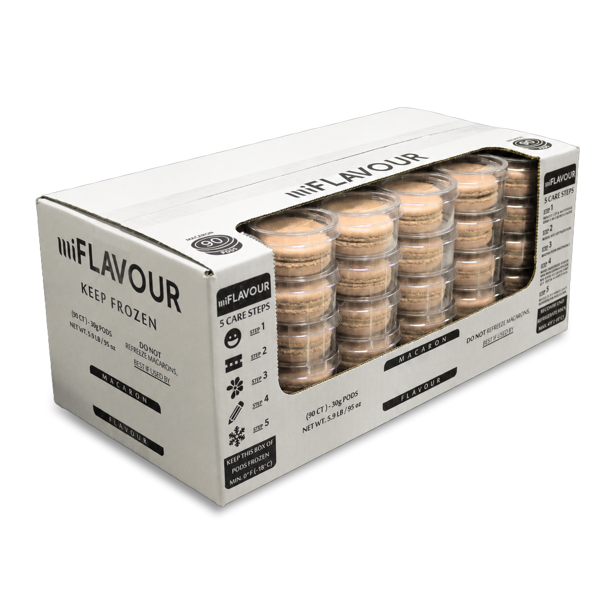 Chocolate Macarons - Grab Box (90ct)